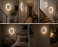 Lampa LED Kinkiet z Czujnikiem Ruchu Biały Plafon Ścienny Inteligentny Sensor