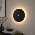 Lampa LED Kinkiet z Czujnikiem Ruchu Czarny Plafon Ścienny Inteligentny Sensor