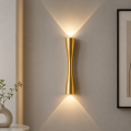 Kinkiet AUREXO LED 12W Złoty Nowoczesna Lampa Ścienna Aluminium Premium