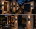 Kinkiet Elewacyjny LED Czarny Wodoodporna IP65 Lampa Zewnętrzna