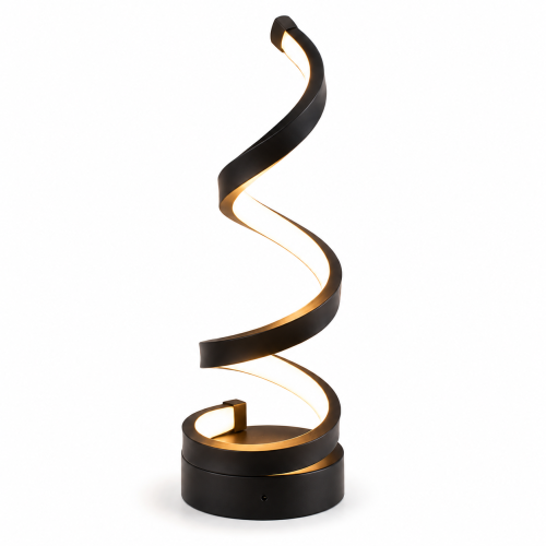 Lampka Nocna LED Spiralna Nowoczesna Designerska Lampa Stołowa Dekoracyjna