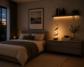 Lampka Nocna LED Spiralna Nowoczesna Designerska Lampa Stołowa Dekoracyjna