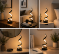 Lampka Nocna LED Spiralna Nowoczesna Designerska Lampa Stołowa Dekoracyjna