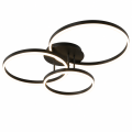 Lampa Sufitowa LED 3 Ringi 76W Ściemniana Pilot Nowoczesny Żyrandol Regulacja Barwy Salon Sypialnia
