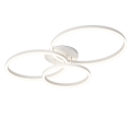 Lampa Sufitowa LED 3 Ringi 76W Ściemniana Pilot Nowoczesny Żyrandol Regulacja Barwy Salon Sypialnia