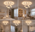 Lampa Sufitowa Plafon LED Chmurka Oświetlenie dla dzieci + Pilot