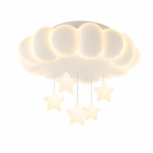 Lampa Sufitowa LED Chmurka Plafon Dziecięcy Gwiazdki + Pilot