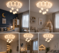Lampa Sufitowa LED Chmurka Plafon Dziecięcy Gwiazdki + Pilot