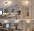Plafon Lampa Sufitowa LED Samolot Oświetlenie do Pokoju Dziecięcego Niebieska
