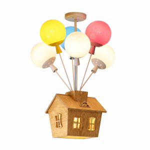 Żyrandol dziecięcy Plafon Domek z Balonami Lampa Wisząca Sufitowa Odlot