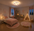 Plafon Lampa Sufitowa LED Motylki Oświetlenie Dziecięce 48cm 64W Różowa