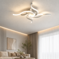 Lampa Sufitowa LED Plafon Fale Biała 65cm 56W z Pilotem i Aplikacją