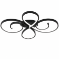 Lampa Sufitowa LED Plafon Zawijana Czarna 70cm 55W z Pilotem i Aplikacją
