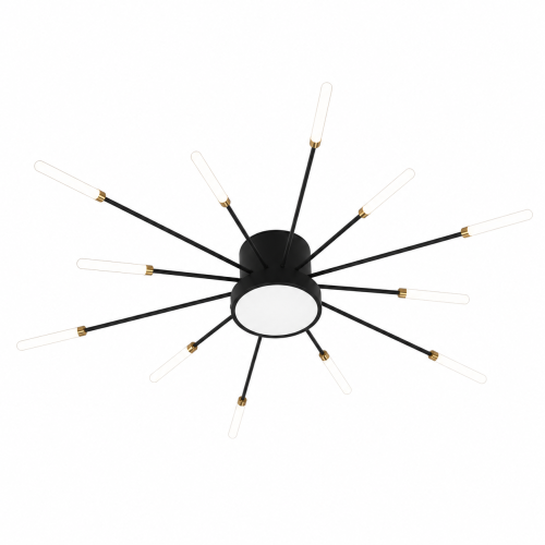 Lampa Sufitowa LED Plafon Dmuchawiec Spider 12 Ramion Czarna 80cm STARRY NIGHT