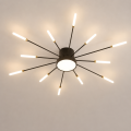 Lampa Sufitowa LED Plafon Dmuchawiec Spider 12 Ramion Czarna 80cm STARRY NIGHT