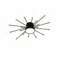 Lampa Sufitowa LED Plafon Dmuchawiec Spider 18 Ramion Czarna 80cm STARRY NIGHT