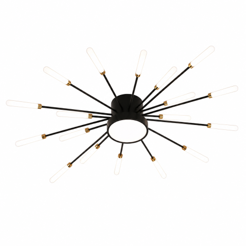 Lampa Sufitowa LED Plafon Dmuchawiec Spider 18 Ramion Czarna 80cm STARRY NIGHT