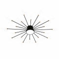 Lampa Sufitowa LED Plafon Dmuchawiec Spider 20 Ramion Czarna 105cm STARRY NIGHT