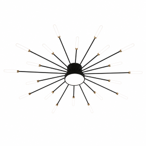 Lampa Sufitowa LED Plafon Dmuchawiec Spider 20 Ramion Czarna 105cm STARRY NIGHT