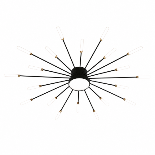 Lampa Sufitowa LED Plafon Dmuchawiec Spider 20 Ramion Czarna 105cm STARRY NIGHT