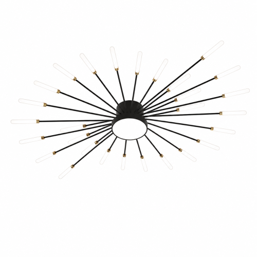 Lampa Sufitowa LED Plafon Dmuchawiec Spider 28 Ramion Czarna 105cm STARRY NIGHT