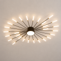 Lampa Sufitowa LED Plafon Dmuchawiec Spider 28 Ramion Czarna 105cm STARRY NIGHT