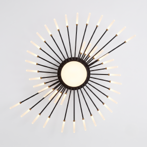 Lampa Sufitowa LED Plafon Dmuchawiec Spider 42 Ramiona Czarna 128cm STARRY NIGHT