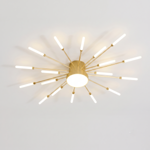 Lampa Sufitowa LED Plafon Dmuchawiec Spider 18 Ramion Złota 80cm STARRY NIGHT