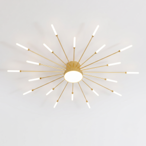 Lampa Sufitowa LED Plafon Dmuchawiec Spider 20 Ramion Złota 105cm STARRY NIGHT