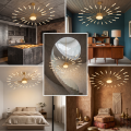 Lampa Sufitowa LED Plafon Dmuchawiec Spider 28 Ramion Złota 105cm STARRY NIGHT