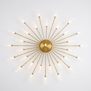 Lampa Sufitowa LED Plafon Dmuchawiec Spider 30 Ramion Złota 128cm STARRY NIGHT