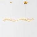 Lampa Wisząca LED Fala Liniowa Złota Nad Stół Glamour WAVE ELEGANCE 120 CM