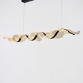 Lampa Wisząca LED Fala Liniowa Czarna Nad Stół Modern WAVE ELEGANCE 150 CM