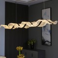 Lampa Wisząca LED Fala Liniowa Czarna Nad Stół Modern WAVE ELEGANCE 150 CM