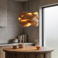 Lampa Wisząca Drewniana BOHO Loft E27 Regulowana 45 cm Designerski Żyrandol do Salonu Jadalni Sypialni