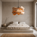 Lampa Wisząca Drewniana BOHO Loft E27 Regulowana 60 cm Designerski Żyrandol do Salonu Jadalni Sypialni