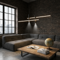 Lampa Wisząca LED Liniowa Czarna Nad Stół Modern Minimalist 150 cm LINEAR ART