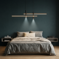Lampa Wisząca LED Liniowa Czarna Nad Stół Modern Minimalist 150 cm LINEAR ART