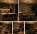 Lampa Wisząca LED Liniowa Złota Nad Stół Glamour Modern Minimalist 100 cm LINEAR GOLD
