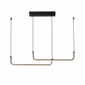 Lampa Wisząca LED Liniowa Czarna Nad Stół Modern Minimalist 90 cm CURVE BLACK