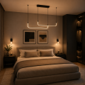 Lampa Wisząca LED Liniowa Czarna Nad Stół Modern Minimalist 90 cm CURVE BLACK