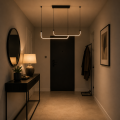 Lampa Wisząca LED Liniowa Czarna Nad Stół Modern Minimalist 90 cm CURVE BLACK