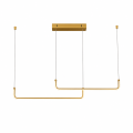 Lampa Wisząca LED Liniowa Złota Nad Stół Modern Minimalist 90 cm CURVE GOLD