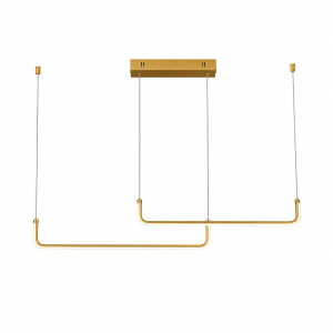 Lampa Wisząca LED Liniowa Złota Nad Stół Modern Minimalist 90 cm CURVE GOLD