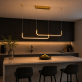 Lampa Wisząca LED Liniowa Złota Nad Stół Modern Minimalist 90 cm CURVE GOLD