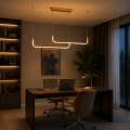 Lampa Wisząca LED Liniowa Złota Nad Stół Modern Minimalist 90 cm CURVE GOLD