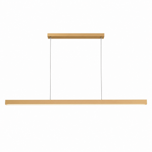 Lampa Wisząca LED Drewniana Liniowa Nad Stół BOHO Japandi 80 cm 16W NATURA LINE