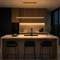 Lampa Wisząca LED Drewniana Liniowa Nad Stół BOHO Japandi 80 cm 16W NATURA LINE