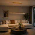 Lampa Wisząca LED Drewniana Liniowa Nad Stół BOHO Japandi 120 cm 26W NATURA LINE