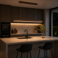 Lampa Wisząca LED Drewniana Liniowa Orzech Ciemny Nad Stół Japandi 80 cm 16W NATURA LINE